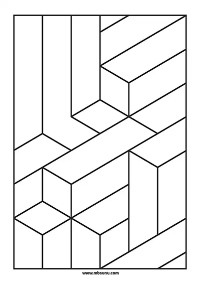 3D Geometrik Boyama – Model 10