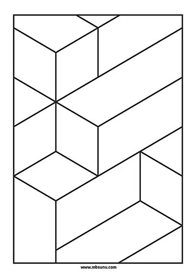 3D Geometrik Boyama – Model 12