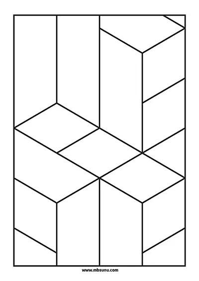 3D Geometrik Boyama – Model 15