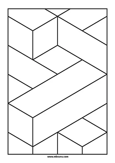 3D Geometrik Boyama – Model 16