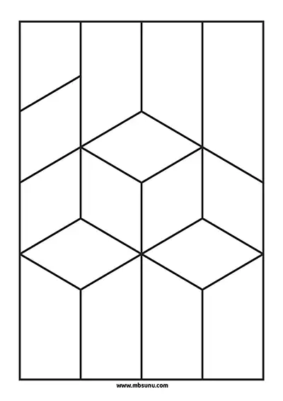 3D Geometrik Boyama – Model 17
