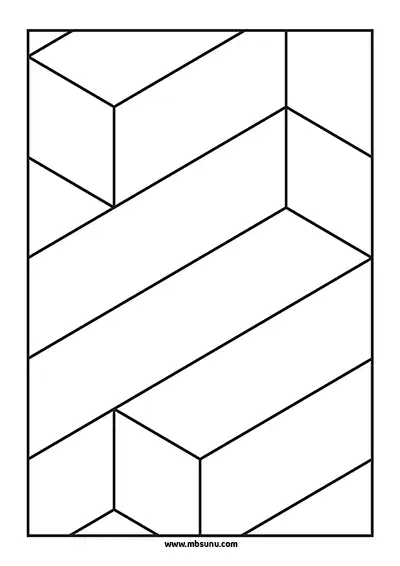 3D Geometrik Boyama – Model 18