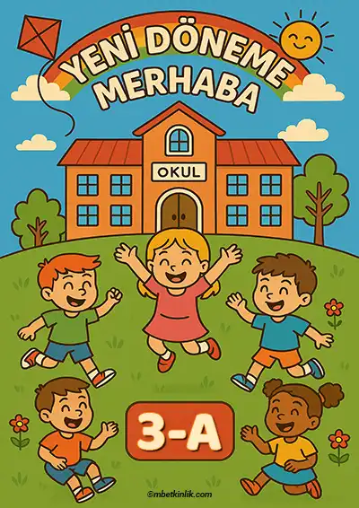 3-A Sınıfı Kapı Posteri – Yeni Döneme Merhaba (Model 9)