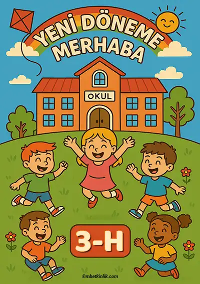 3-H Sınıfı Kapı Posteri – Yeni Döneme Merhaba (Model 9)