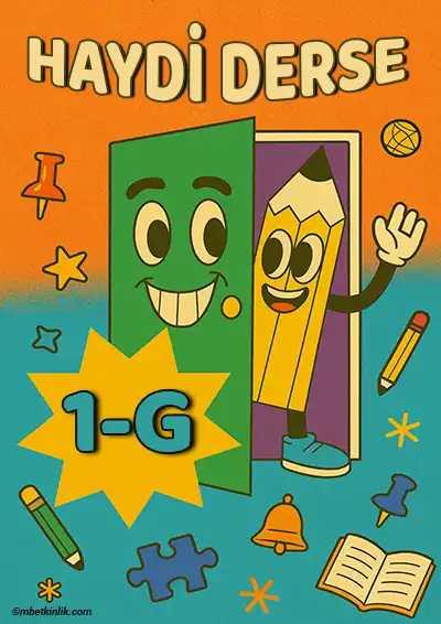 1-G Sınıfı Kapı Posteri – Haydi Derse (Model 11)