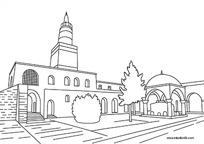 Şırnak Cizre Ulu Camii Boyama Sayfası
