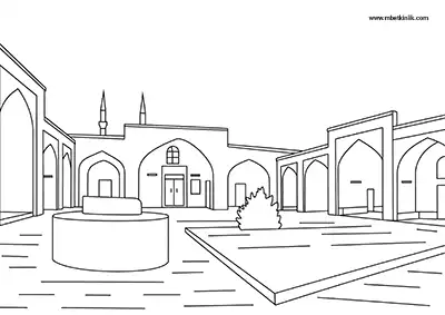 Şırnak Kırmızı Medrese Boyama Sayfası