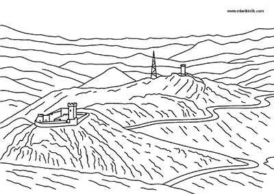Şırnak Cudi Dağı Boyama Sayfası
