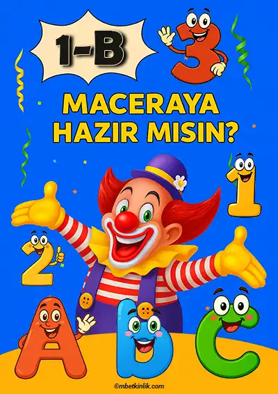 1-B Sınıfı Kapı Posteri – Maceraya Hazır Mısın? (Model 14)