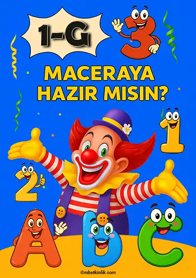 1-G Sınıfı Kapı Posteri – Maceraya Hazır Mısın? (Model 14)