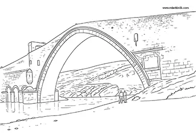Batman Malabadi Köprüsü Boyama Sayfası