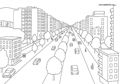 Batman Şehir İçi Manzarası Boyama Sayfası