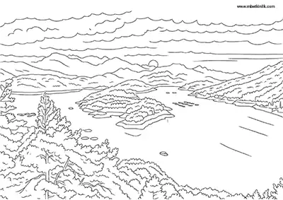 Isparta Karacaören Baraj Gölü Boyama Sayfası