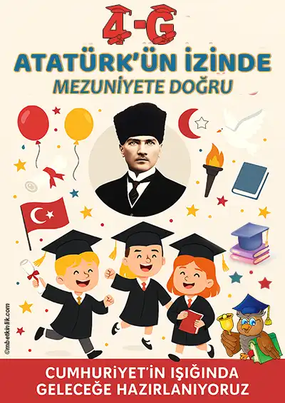 4-G Sınıfı Kapı Posteri – Atatürk’ün İzinde Mezuniyet (Model 18)