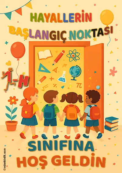 1-H Sınıfı Kapı Posteri – Hayallerin Başlangıç Noktası (Model 21)