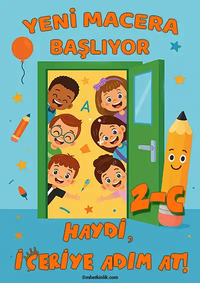 2-C Sınıfı Kapı Posteri – Yeni Macera Başlıyor (Model 22)