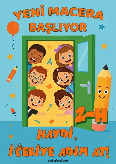 2-H Sınıfı Kapı Posteri – Yeni Macera Başlıyor (Model 22)