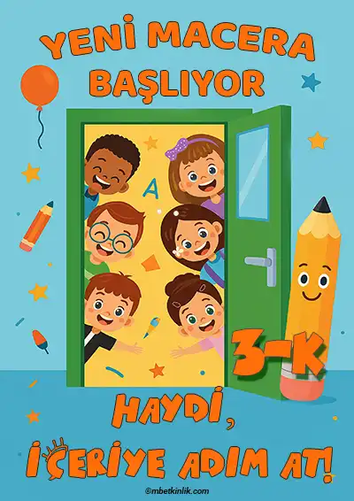 3-K Sınıfı Kapı Posteri – Yeni Macera Başlıyor (Model 22)