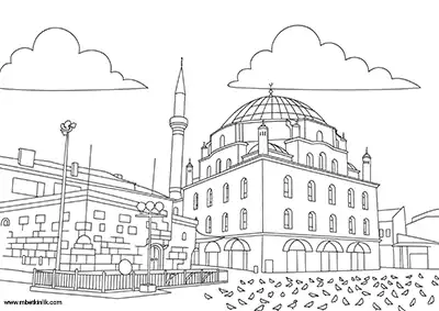 Bolu Yıldırım Beyazıt Camii Boyama Sayfası