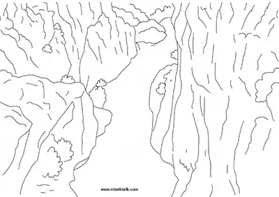 Adana Göksu Nehri Kanyonu Boyama Sayfası