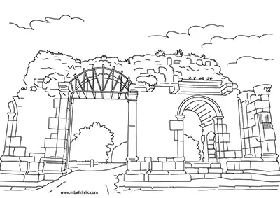 Adana Anavarza Antik Kenti Boyama Sayfası