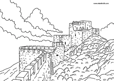 Adana Yılan Kalesi Boyama Sayfası