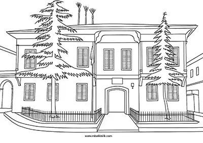 Adana Atatürk Evi Müzesi Boyama Sayfası