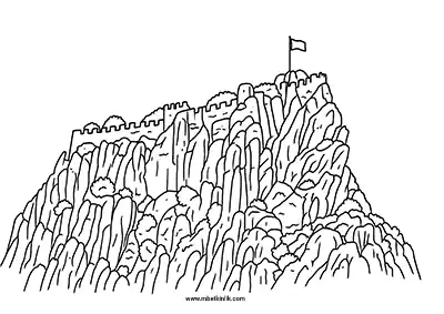 Afyonkarahisar Afyon Kalesi Boyama Sayfası