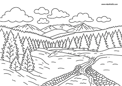 Afyonkarahisar Akdağ Tabiat Parkı Boyama Sayfası