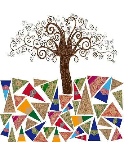 Spiral Dallı Sanat Ağacı – Boyama Sayfası