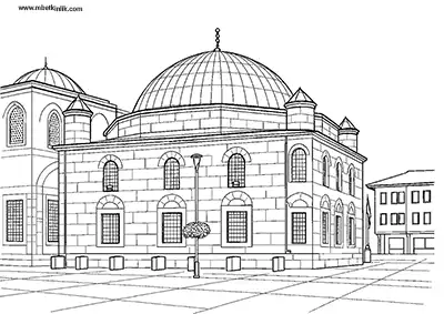 Konya Yusuf Ağa Kütüphanesi Boyama Sayfası