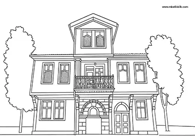 Afyonkarahisar Çeşmeli Konak Boyama Sayfası