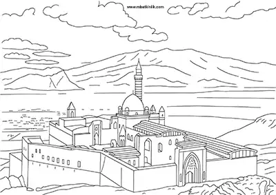 Ağrı İshak Paşa Sarayı Boyama Sayfası