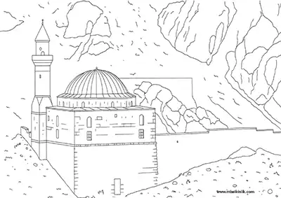 Ağrı Eski Bayezid Camii Boyama Sayfası