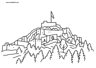 Amasya Kalesi Boyama Sayfası