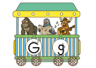 1. Sınıf İlk Okuma Alfabe Treni 21. Vagon - G Sesi