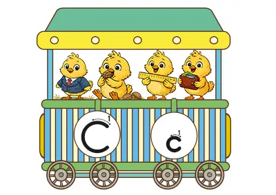 1. Sınıf İlk Okuma Alfabe Treni 22. Vagon - C Sesi