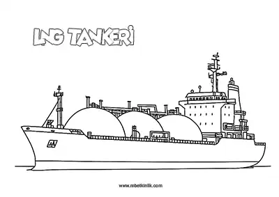Deniz Yolu Taşıtı: LNG Tankeri Boyama Sayfası