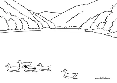 Borabay Gölü Boyama Sayfası