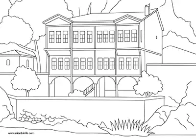 Amasya Hazeranlar Konağı Boyama Sayfası