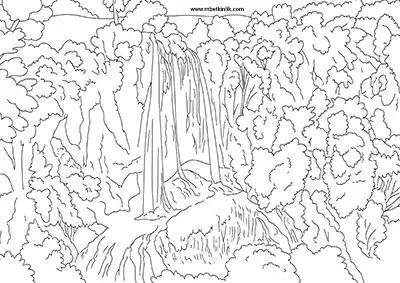 Amasya Baraklı Şelalesi Boyama Sayfası