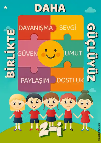2-İ Sınıfı Kapı Posteri – Birlikte Daha Güçlüyüz (Model 26)
