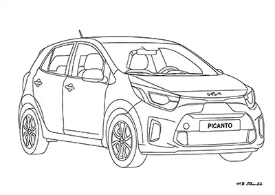 Kia Picanto Araba Boyama Sayfası