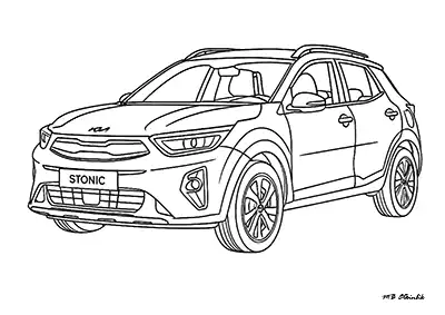 Kia Stonic Araba Boyama Sayfası