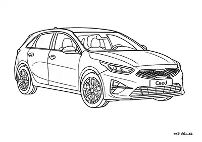 Kia Ceed Araba Boyama Sayfası