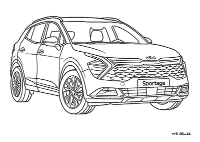 Kia Sportage Araba Boyama Sayfası