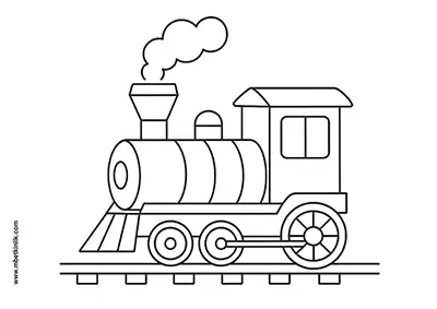 Suluboya Boyama Şablonu – Tren ve Vagon
