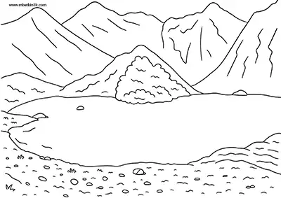 Artvin Borçka Yıldız Gölü Boyama Sayfası