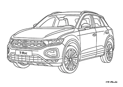 Volkswagen T-Roc Araba Boyama Sayfası
