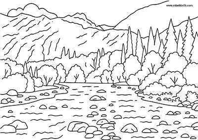 Artvin Çoruh Nehri Boyama Sayfası